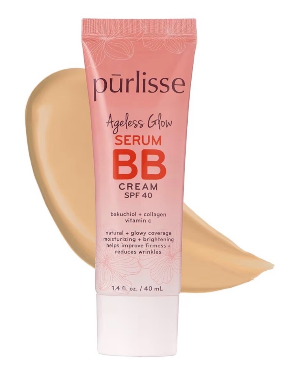 NEW! Purlisse Ageless Glow Serum BB Cream SPF 40 – Light Medium – 1.4 oz